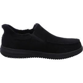 SKECHERS Herren Hausschuh, Black Microfiber, 42.5 EU