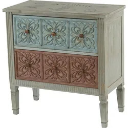 Kommode Aveiro Sideboard Schrank Shabby-Look, Vintage, 80x79x40cm