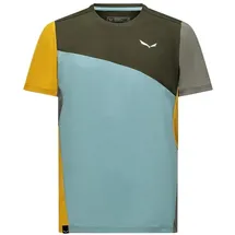 Salewa PUEZ Sporty Dry M T-Shirt, L, Dark Olive/Multi