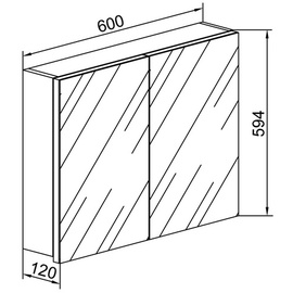 VCM VCB 1 60 cm ohne Beleuchtung honig/eiche