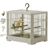 Bird Travel Carrier - Small Bird Travel Cage | Portable Bird Container Bird Travel Carrier, Bird Travel Cage with Standing Pole, Detachable Tray & Hook Handle for Parakeets, Parrotlets, Parrots