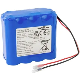 Ansmann 4S2P Akkupack 8x 18650 Kabel Li-Ion 14,4 V 5100 mAh