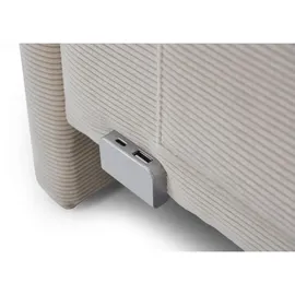 Meise Möbel meise.möbel Polsterbett Cool mit Lattenrost Cord Nata 140 x 200 cm