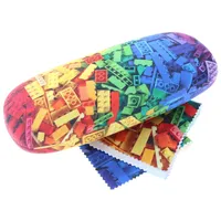 Stylisches Kinder - Hartschalenetui LEGO mit passendem Microfasertuch Regenbogen
