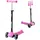 Vevor Scooter (3 Räder) ab 3 Jahren, Cityroller Kinderroller mit leuchtenden Rädern & höhenverstellbarem Lenker & rutschfestem Deck & leichtem Aluminiumrahmen, Tretroller bis zu 75 kg, Pink