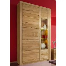 vogl möbelfabrik Vitrine VOGL MÖBELFABRIK "Toronto", braun (wildeiche teilmassiv), B:105cm H:191cm T:42cm, Schränke, Vitrine, in 2 Breiten Breite 52 und Breite 105 cm, teilmassiv, Rahmenoptik