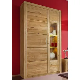 vogl möbelfabrik Vitrine VOGL MÖBELFABRIK "Toronto", braun (wildeiche teilmassiv), B:105cm H:191cm T:42cm, Schränke, Vitrine, in 2 Breiten Breite 52 und Breite 105 cm, teilmassiv, Rahmenoptik