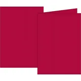 Brunnen 105125324 Klappkarte Universalpapier A6 mittelrot 10 Stück