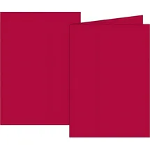 Brunnen 105125324 Klappkarte Universalpapier A6 mittelrot 10 Stück
