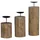 vidaXL Windlicht 3 pcs Holz Braun