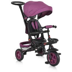 Byox Tricycle Explore 3 in 1 Dreirad umkehrbarer Sitz Schiebegriff Körbe Pedale violett