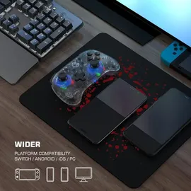 GameSir T4 Mini Game Controller für Windows PC/iOS/Android/Switch Transparent - Weiß (PC/Android/Switch/i