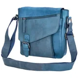The Skandinavian Brand Damen Leder Schultertasche Mixed Farbsortierung 60-blau