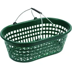 Gartenkorb 15 kg, Kunststoff, Stahlbügel - grün