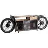 Woodkings Harlow TV Sideboard I TV-Bank I TV Konsole mit Flaschenregal I Motorbike Bartisch I Präsentationstisch Motorrad I Buffettisch I Möbel