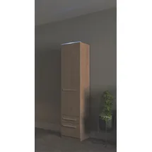 Priess Wäscheschrank Barcelona 48 x 193 x 36 cm Braun/Beige