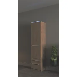 Priess Wäscheschrank Barcelona 48 x 193 x 36 cm Braun/Beige