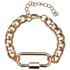 URBAN CLASSICS Fastener Bracelet, Gold, L/XL