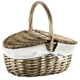 KESPER Einkaufskorb aus Weide, mit Textilfutter 17695 , 1 Korb, Maße (B x L x H): 40 x 28 x 36 cm