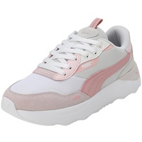 Puma Women Runtamed Platform Sneakers, Feather Gray-Future Pink-Puma White-Frosty Pink-Warm White, 37.5 EU