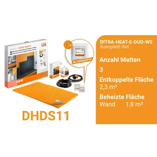 Schlüter Systems DITRA-HEAT-E-DUO-WS Beheizung und Temperaturregler - Komplett-Set Wand entkoppelte Fläche 2,3 m2 / beheizte Fläche 1,8 m2