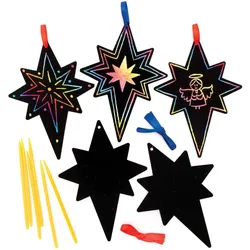 Advent Kratzbild-Anhänger (pro Set 12) Bastelaktivitäten zu Weihnachten