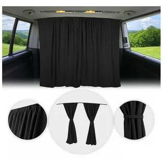 OMAC Autosonnenschutz Gardinen für Ford Transit Tourneo Custom L1 L2 Abtrennung Schwarz, 15 x 15 cm, (2-St), Sonnenschutz, Hitzeschutz, Faltbar,Aufrollbar schwarz