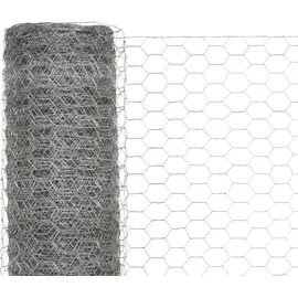 vidaXL Drahtzaun 25 x 1,5 m Silber