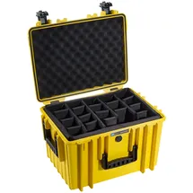 B&W International Outdoor Case Type 5500 gelb + Facheinteilung