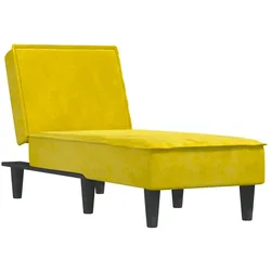 vidaXL Chaiselongue Gelb Samt