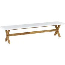 Beliani Gartenbank 200 x 45 x 40 cm Weiß