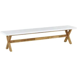 Beliani Gartenbank 200 x 45 x 40 cm Weiß