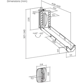 Maclean Brackets Fahrrad-Wandhalterung schwarz