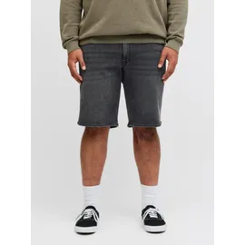 Jack & Jones PlusSize Shorts "JJIRICK JJORIGINAL SHORTS AT 999 PLS", Herren, Gr. 48 (7XL), N-Gr, schwarz, Web, Obermaterial: 54% Baumwolle, 33% Polyester, 7% Lyocell, 4% Viskose, 2% Elasthan, JACK & JONES PLUSSIZE, unifarben, regular fit knielang, Hosen Shorts