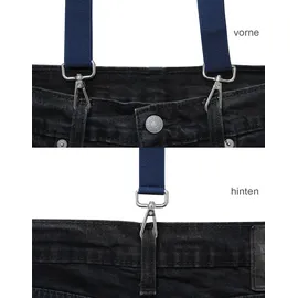 axy Hosenträger Herren Hosenträger 3 robusten Karabiner Verschluss 2,5 cm breit Y-Form verstellbar und elastisch 120cm Lang - Einheitsgröße