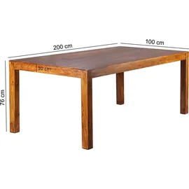 FineBuy 200 x 76 x 90 cm braun