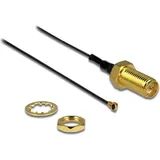 DeLock Antennenkabel MHF IV/HSC MXHP32 zu RP-SMA 20 cm Grau