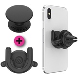 PopSockets PopPack PopMount 2 Car Vent + Schwarz