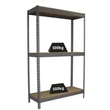 Proregal Schwerlastregal Metall 200x210x45 cm Grau
