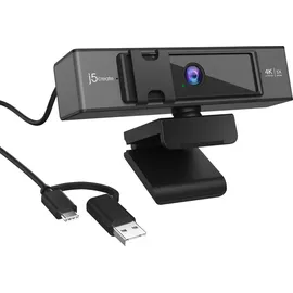 j5create USB 4K Ultra HD Webcam Schwarz