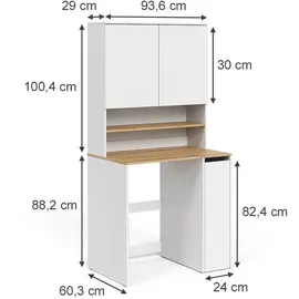 Vicco Waschmaschinenschrank Viktor 93,6 x 88,2 cm Weiß/Artisan