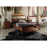 Bett Doppelbett Vaccari cav giovanni Massivholz Schlafzimmer Design Möbel Neu