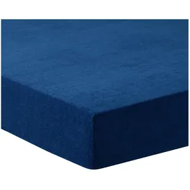 Traumschlaf Spannbettlaken Frottee 180 x 200 - 200 x 200 cm blau