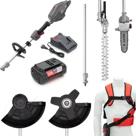 Ikra mogatec IKRA BOSCH 36V Akku Multitool IB-MT 36, Freischneider, Trimmer, Heckenschere & Entaster mit Akku (4,0Ah) & Ladegerät,