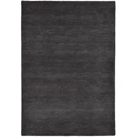 THEKO Wollteppich THEKO "Gabbeh Uni, Handgefertigt, meliert, auch als Läufer erhältlich, Wolle" Gr. 8, grau (dunkelgrau), B:300cm H:14mm L:400cm, Wolle, Teppiche, Schlafzimmer, Wohnzimmer, Esszimmer, auch als Läufer oder rund