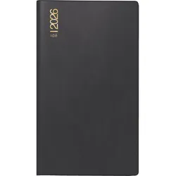 Rido Taschenkalender TM12 8,7x15,3cm 1 Monat/2 Seiten Kunststoff schwarz 2026.