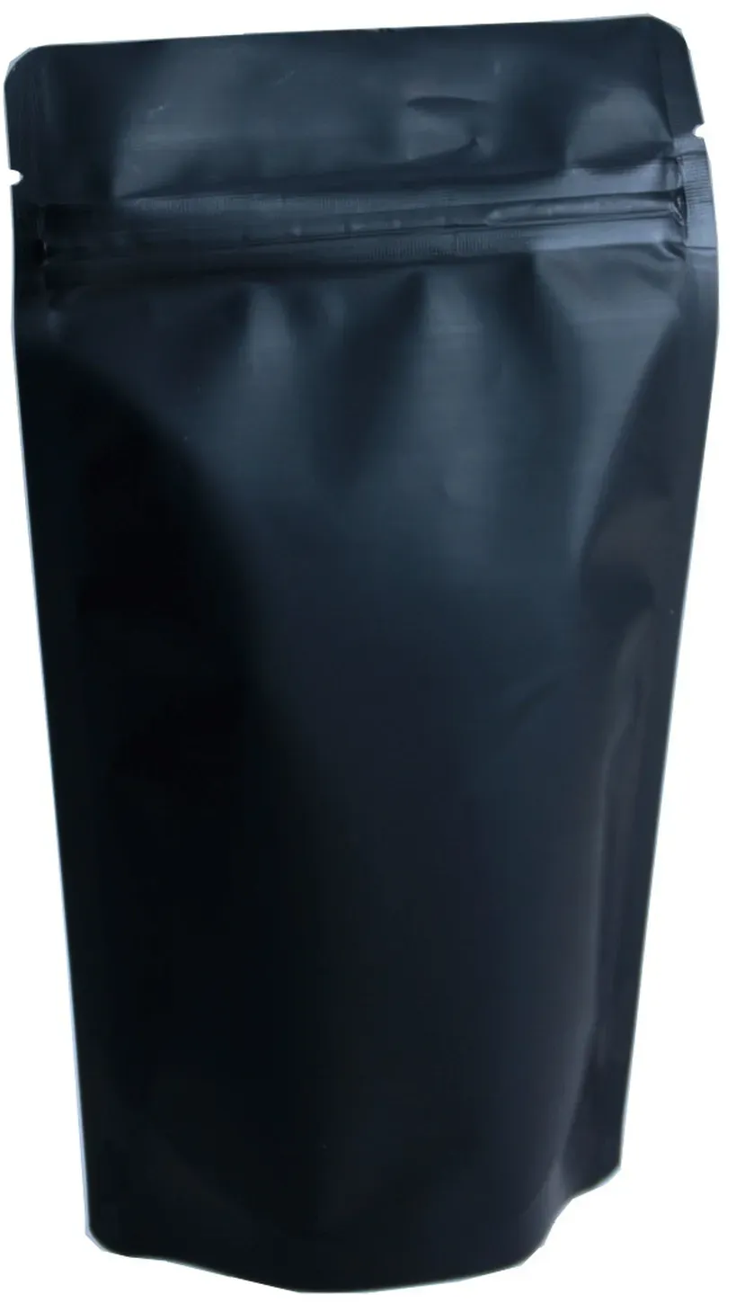 Standbodenbeutel PET schwarz matt, 130 x 225 x 70mm, 500ml, 500 Stk.