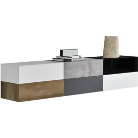 [en.casa] Wandregal Oslo 46 x 30 x 15 cm Mehrfarbig
