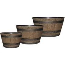 Hti-Living Blumenkübel 3er Set 57 x 30 cm Braun