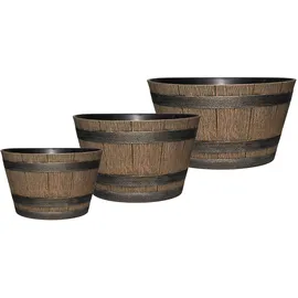 Hti-Living Blumenkübel 3er Set 57 x 30 cm Braun